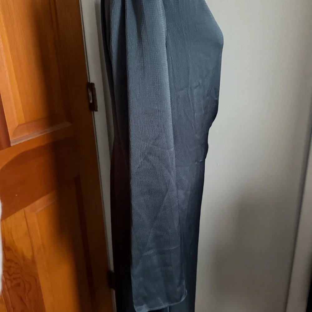 Lush Long Sleeved Silky Evening Dress - Picture 4 of 15
